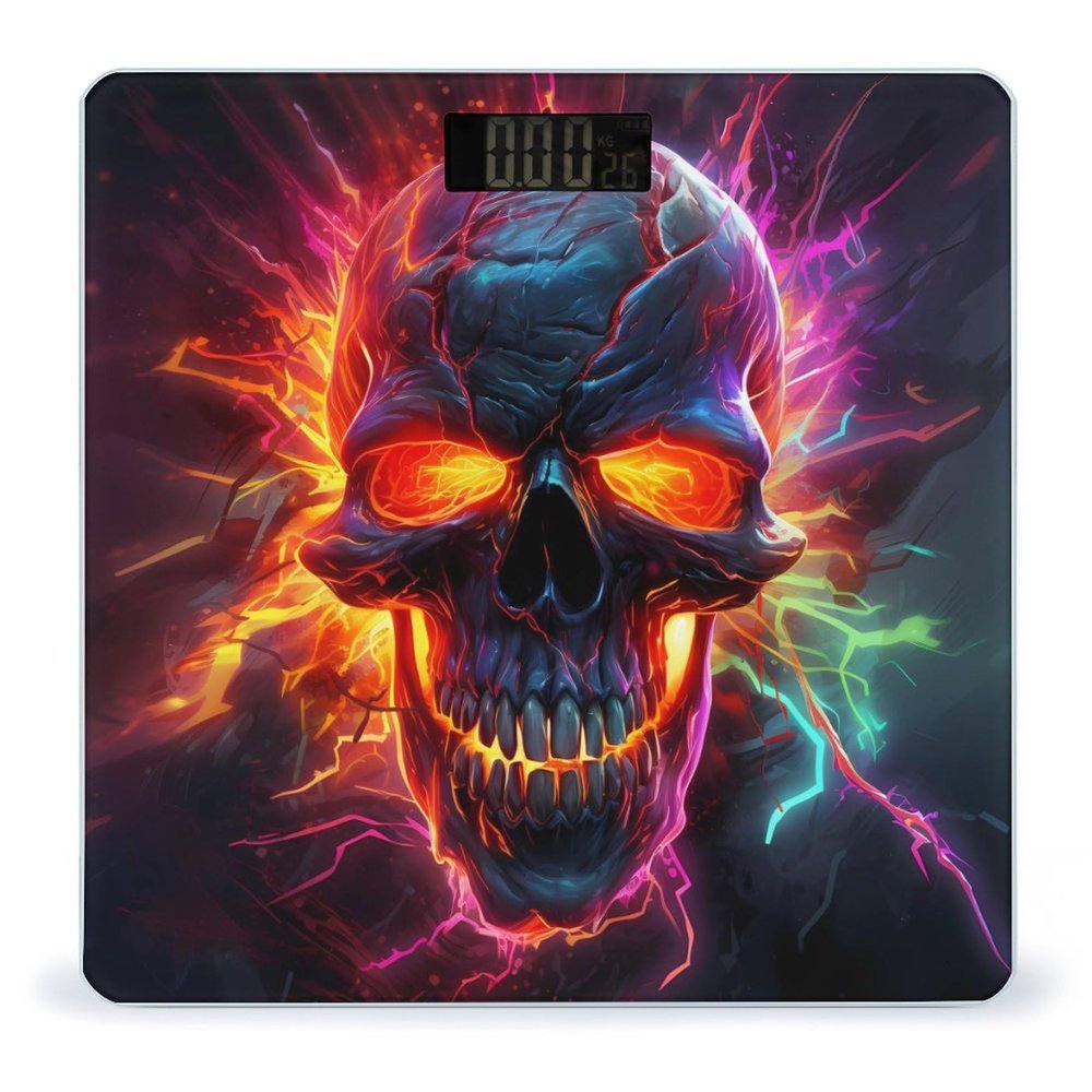 Cool Colorful Skull Scale for Body Weight Smart Accurate Digital Bathroom Scale with Easy Read LCD, style