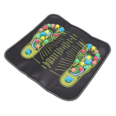Foot Massage Mat Simulation Cobblestone Foot Reflexology Mat, Foot Acupuncture Mat (35 * 35cm)