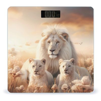 African Lion Family Scale for Body Weight Smart Accurate Digital Bathroom Scale with Easy Read LCD, style