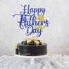 Leetaivie Happy Father's Day Cake Topper, Happy Birthday Dad Best Dad Ever Cake Topper, Father's Day Cake with Hat Signs Best Dad Ever Cake Decorations (Dark Blue) view 3