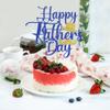 Leetaivie Happy Father's Day Cake Topper, Happy Birthday Dad Best Dad Ever Cake Topper, Father's Day Cake with Hat Signs Best Dad Ever Cake Decorations (Dark Blue) view 4
