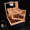 NZHIMING Humidors, Humidor 3-Layer Cigar Ceoffice Cigar Box Cigar Storage Box for Friends/Black/33.5 * 33.4 * 22.8Cm view 2