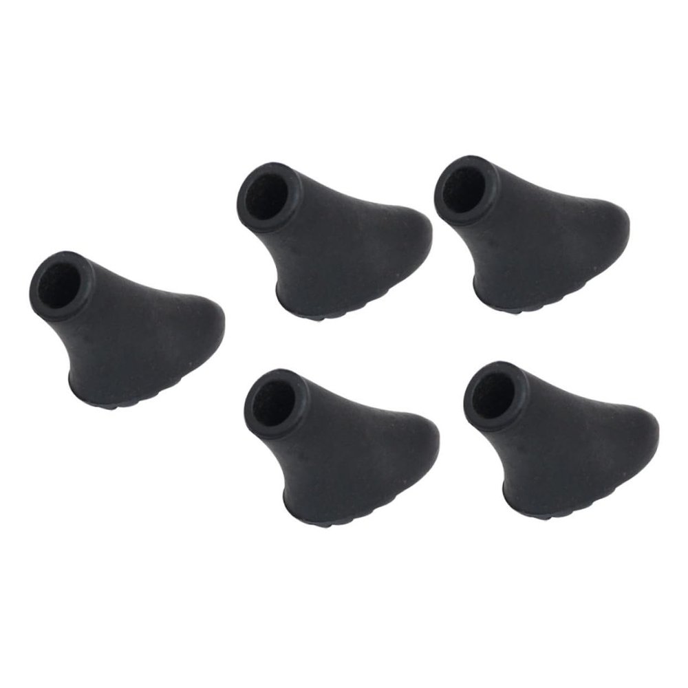 WHAMVOX 5pcs Thickened Rubber Tips for Trekking Poles Protectors for Hiking Sticks Prevents and Noise Fits Standard Hiking Pole