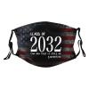 Rqwaaed Class of 2032 Still on Quarantine Graduation Face Mask Washable Reusable Adults Breathable With 2 Filters, 1, Black view 1