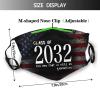 Rqwaaed Class of 2032 Still on Quarantine Graduation Face Mask Washable Reusable Adults Breathable With 2 Filters, 1, Black view 4