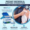 Body Wipes for Adults Bathing No Rinse - 20 Count Travel Shower Wipes - 10 x 11.5" Individually Wrapped Thick Cleansing Waterless Wash Scrubs - Disposable Washcloths for Camping & Elderly Incontinence view 3
