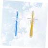 BUTIFULSIC 2pcs Silicone Training Toothbrush Umbrella-Shape Brush Safety Guard Blue view 3