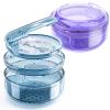 Denture Case, 2PCS Retainer Case with Strainer Basket, 2 in 1 Denture Bath Case No-Leak Retainer Cleaner Case, Retainer Holder for Travel, Mouth Guard Case for Dentures, Clear Braces, Night Guard view 1