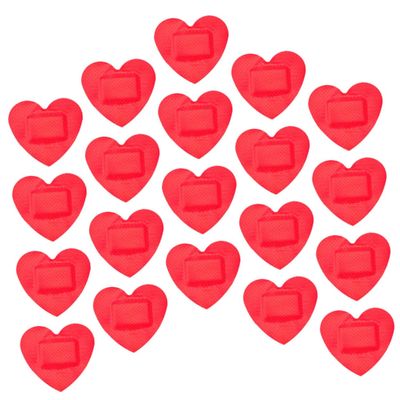 60pcs Cute Heart Patch Bandages Adhesive Wound Closure Patches Wound Protection Kit