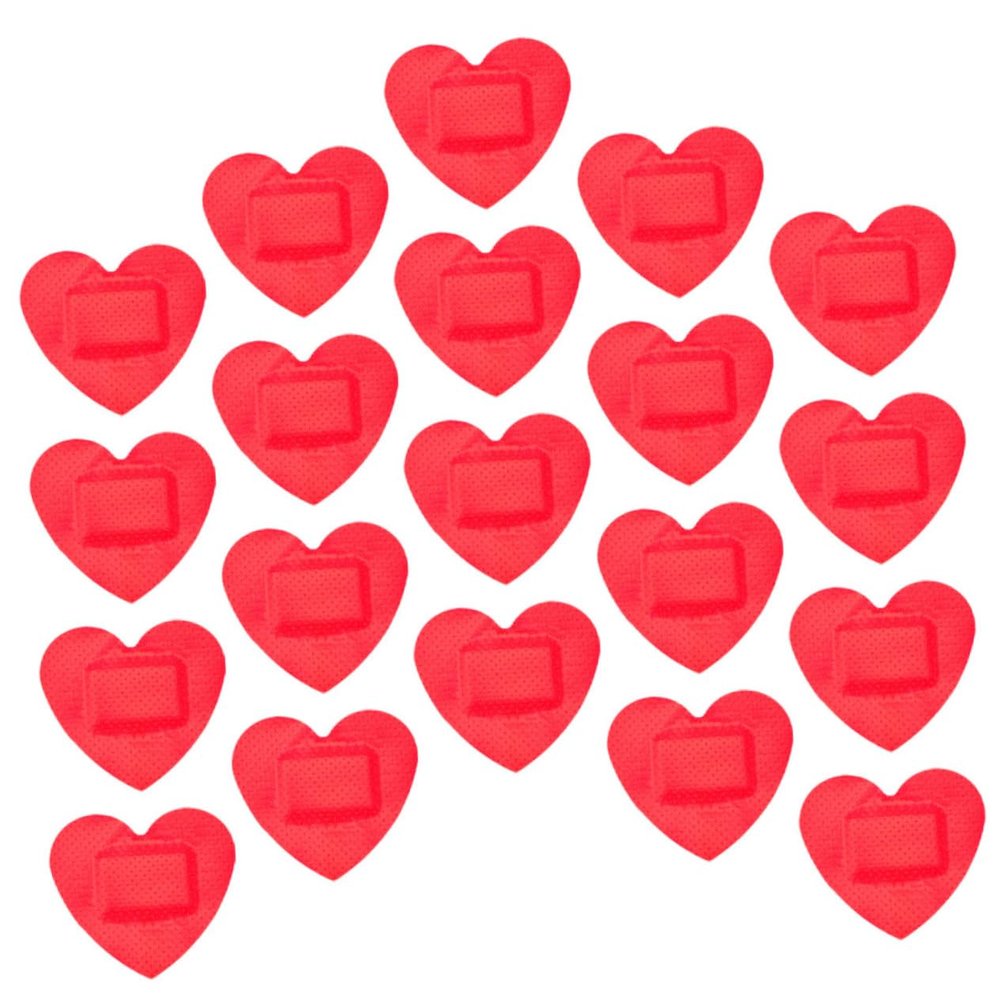 60pcs Cute Heart Patch Bandages Adhesive Wound Closure Patches Wound Protection Kit