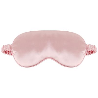 1 Pack Sleep Mask, Silk Eye Mask with Elastic Strap, Breathable Eye Mask for Sleeping,Travel, Girls, Women, Men (Pink)