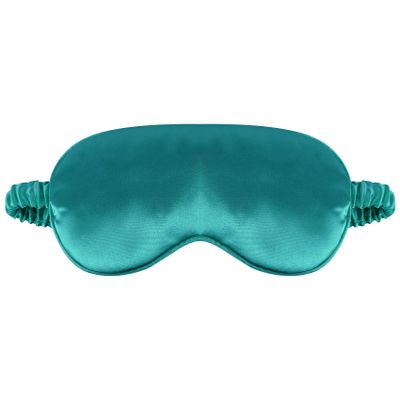 1 Pack Sleep Mask, Silk Eye Mask with Elastic Strap, Breathable Eye Mask for Sleeping,Travel, Girls, Women, Men (LightBlue)
