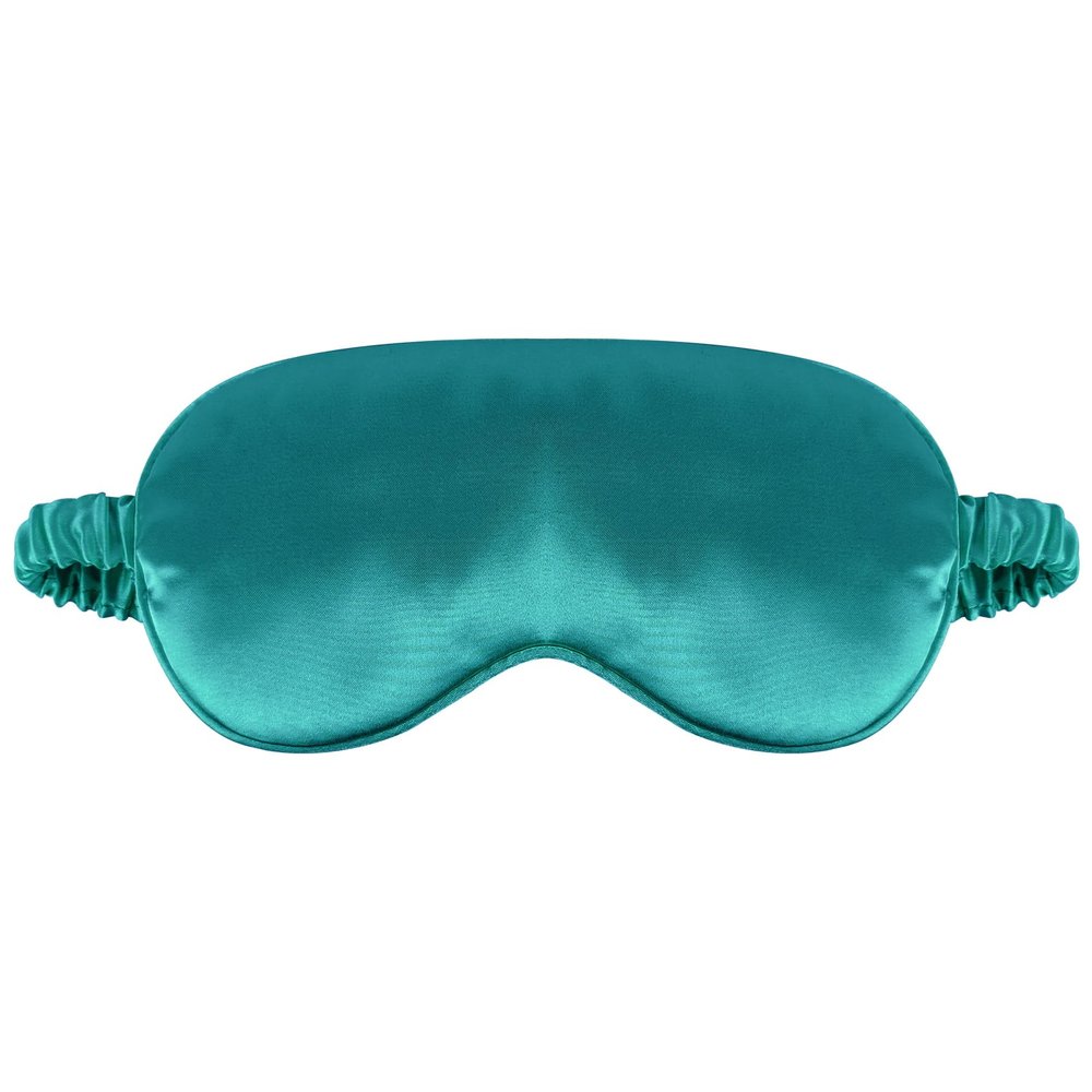 1 Pack Sleep Mask, Silk Eye Mask with Elastic Strap, Breathable Eye Mask for Sleeping,Travel, Girls, Women, Men (LightBlue)