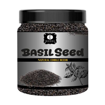 EDZZEL Natural Basil Seeds Edible Seeds | Indian Origin (Pack of 1) 250 Gm