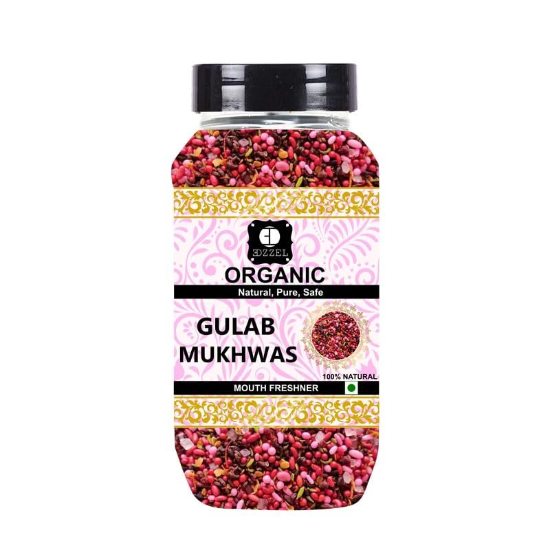 EDZZEL Organic Gulab Traditional Premium Quality Hygienically Packed | Vegan | Gluten Friendly | NON-GMO | Indian Origin ( Pack of 1 ) 250 Gm
