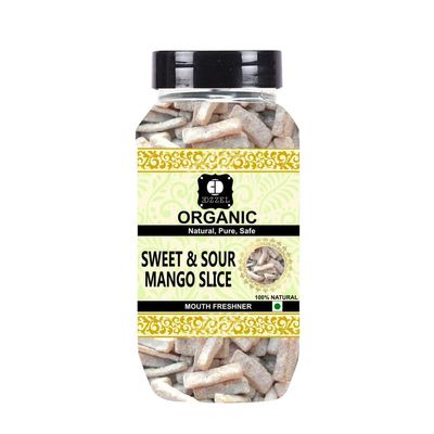EDZZEL Organic Sweet & Sour Mango Slice Traditional Premium Quality Hygienically Packed | Vegan | Gluten Friendly | NON-GMO | Indian Origin ( Pack of 1 ) 400 Gm