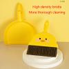 atcdfuw Broom Dustpan Suit Cartoon Duck Dormitory Debris Cleaning Brush for Indoor Outdoor Traveling Camping Portable Broom Dustpan Set Small view 4