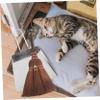 Beaupretty Convenient Dustpan Set for Household Cleaning Ergonomic Handle Design for Easy Pet Litter Cleanup Durable Hand-Woven Broom and Dustpan Combo view 2