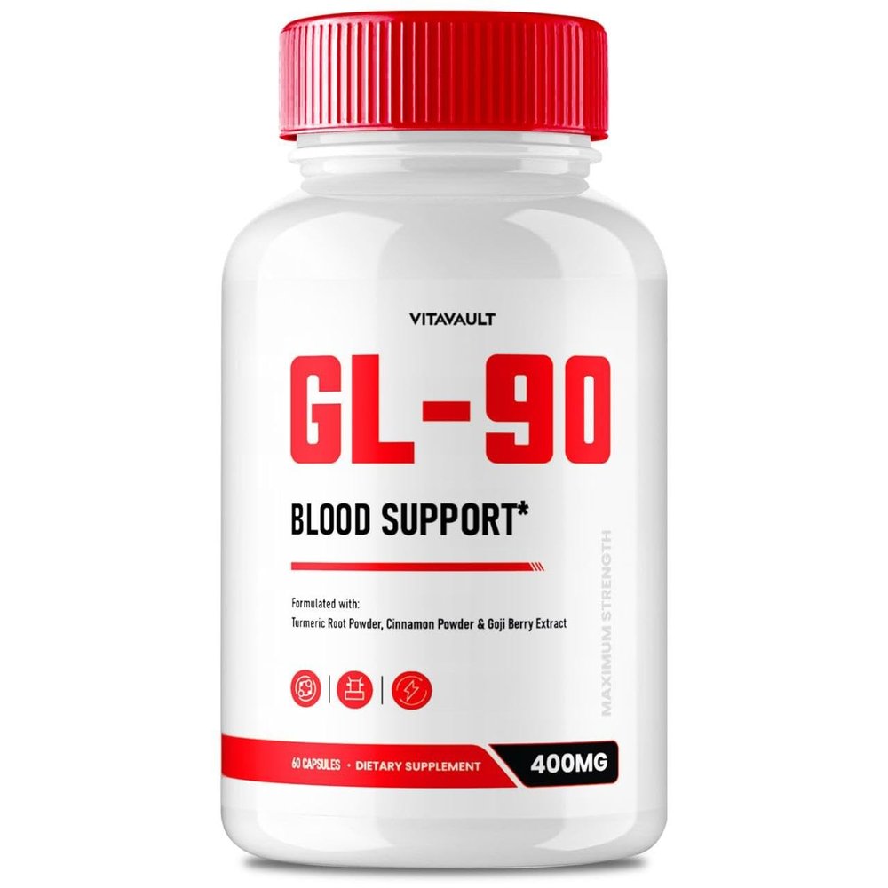 (1 Pack) GL-90 Blood Support Capsules: Regulate & Maintain Healthy Levels with Natural Ingredients