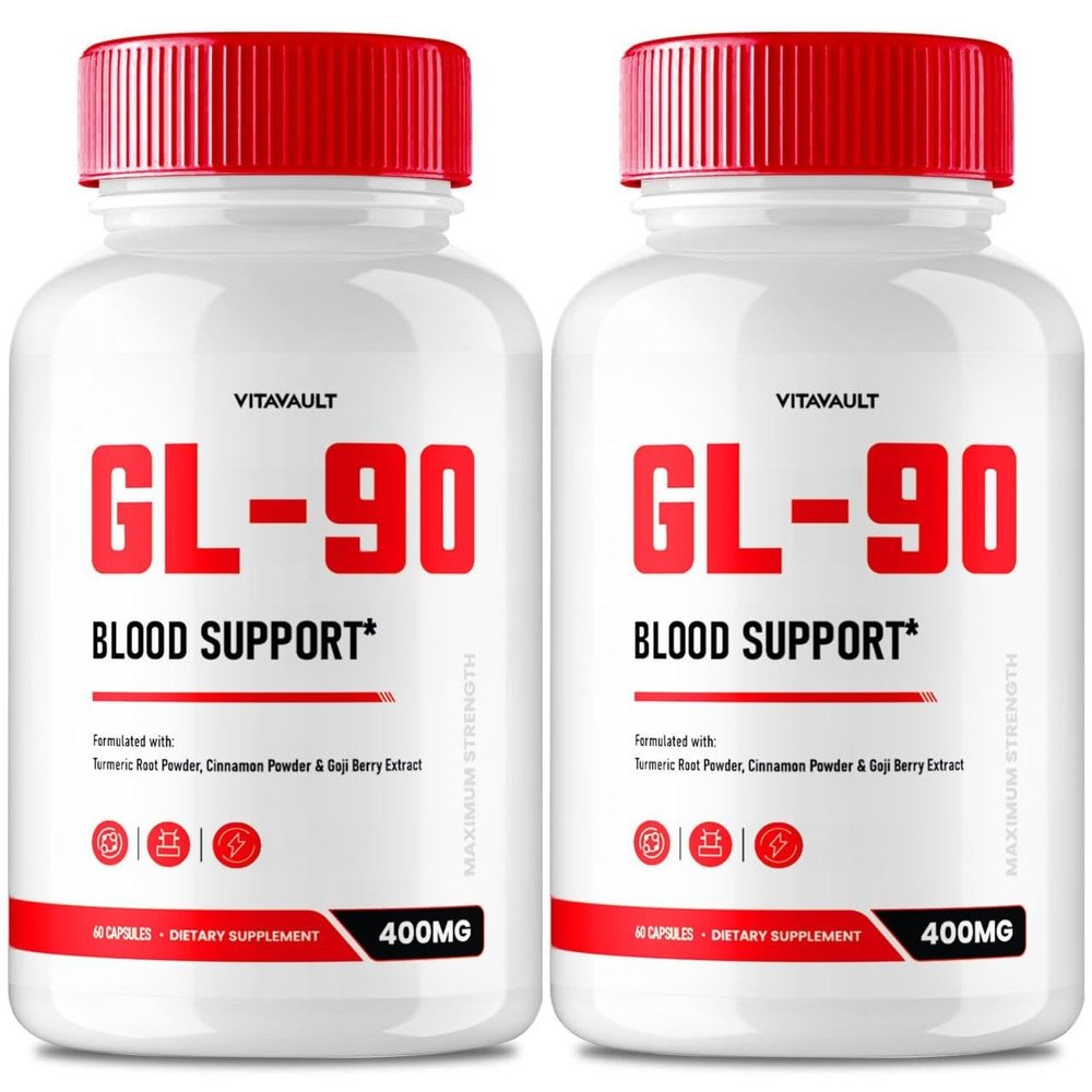 (2 Pack) GL-90 Blood Support Capsules: Regulate & Maintain Healthy Levels with Natural Ingredients