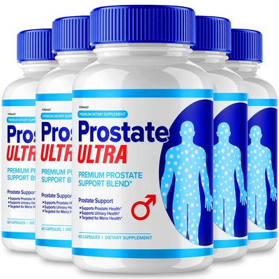 (5 Pack) Prostate Ultra: Comprehensive Prostate Support Dietary Supplement Capsules for Men