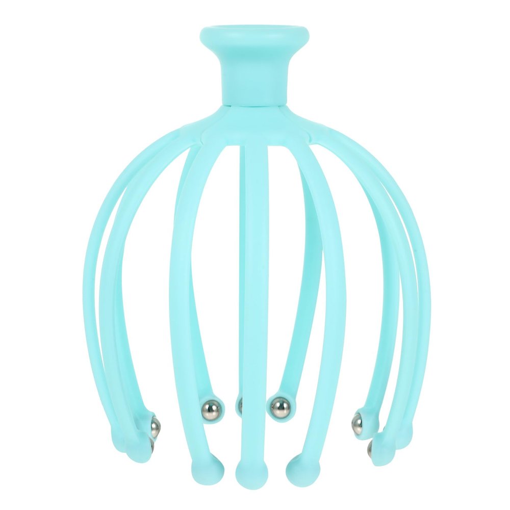 FRCOLOR Scalp Massager Handheld Octopus Head Massager 8 Fingers Design Head Scratcher Tool Stress Relax Reduction in The Office Home Spa Father's Day and Mother's Day Gifts