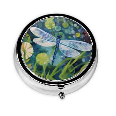 -20240108152411 Print Compact Circular Mini Pill Box Full Print Design, Lightweight & Portable, Ideal for Travel and Daily Use
