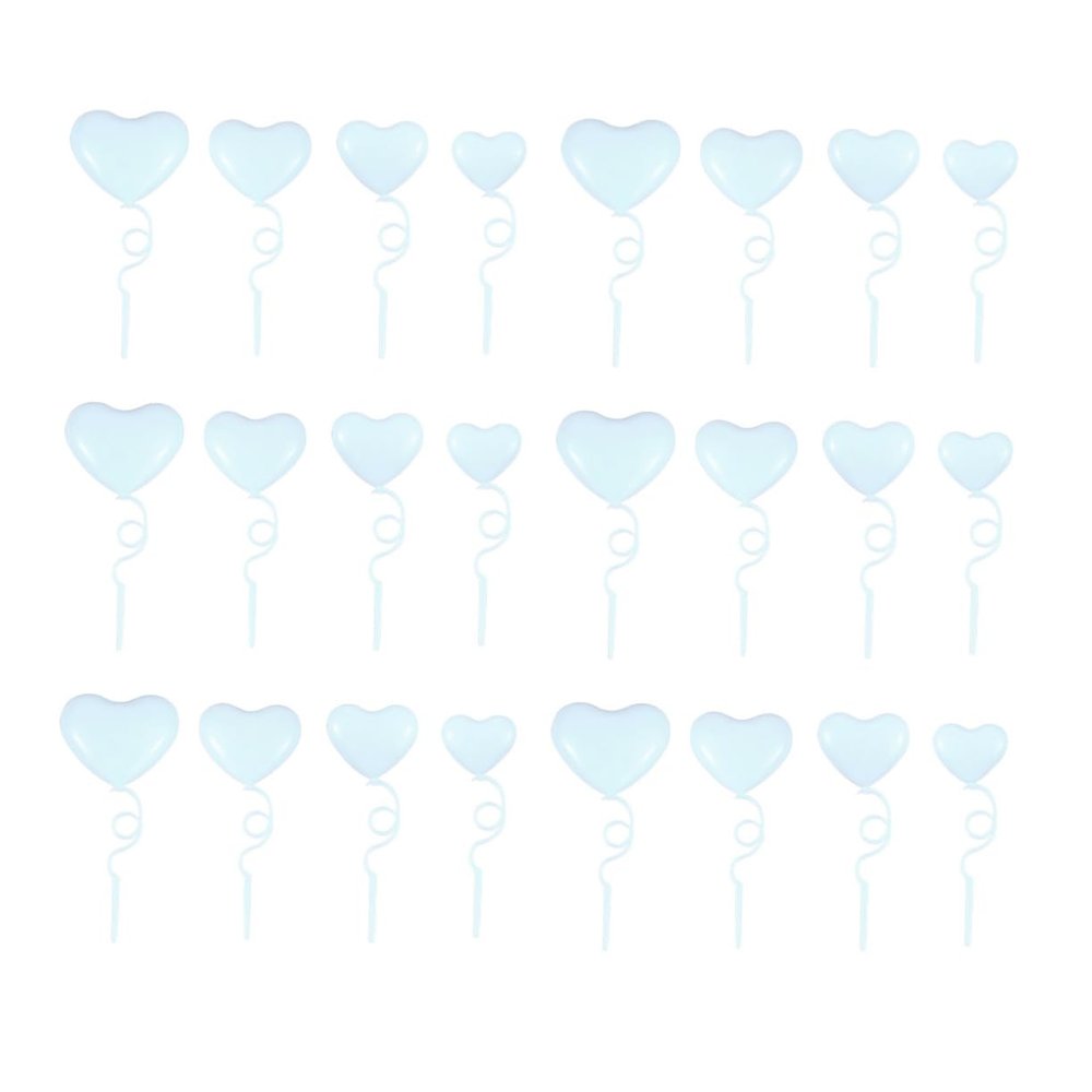 WHAMVOX Heart Shape Cake Topper Set 24pcs Cake Picks Made of Safe Material for Party Decorations