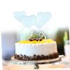 WHAMVOX Heart Shape Cake Topper Set 24pcs Cake Picks Made of Safe Material for Party Decorations view 2