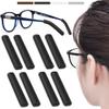 4 Pairs Silicone Glasses Ear Cushion, Eye Glasses Ear Grippers Anti Slip, Rubber Ear Pieces Non Slip, Soft Eyeglass Ear Cushions for Pain, Temple Sleeves Tips Ear Pads for Preventer (Black) view 1