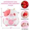 Heatable Strawberry Scented Cow Plush for Period Cramp Relief & Emotional Support, Microwavable Soft Toy Plushies, Coolable Stuffed Animal for Anxiety, Cute Heating Pad for Pain Relief view 2