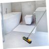 FOMIYES 1pc Floor Scrub Brush Handle Sturdy Cleaning Tool for Bathroom Tile and Grout for Tough Dirt and Dead Corners for Home Use Yellow view 3