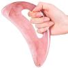 Back Massagers, Guasha Tool for Full Body Arch-Shaped Portable Smooth Resin Gua Sha Stone with Handle Rounded Odor-Free Pain Relief Muscle Relaxation Massage Tools view 1