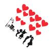 HOOTNEE 1set Heart Cake Toppers for Valentine's Day Designs Safe Picks for Cakes for Romantic Celebrations Parties view 1
