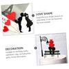 HOOTNEE 1set Heart Cake Toppers for Valentine's Day Designs Safe Picks for Cakes for Romantic Celebrations Parties view 3