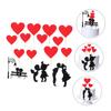 HOOTNEE 1set Heart Cake Toppers for Valentine's Day Designs Safe Picks for Cakes for Romantic Celebrations Parties view 4