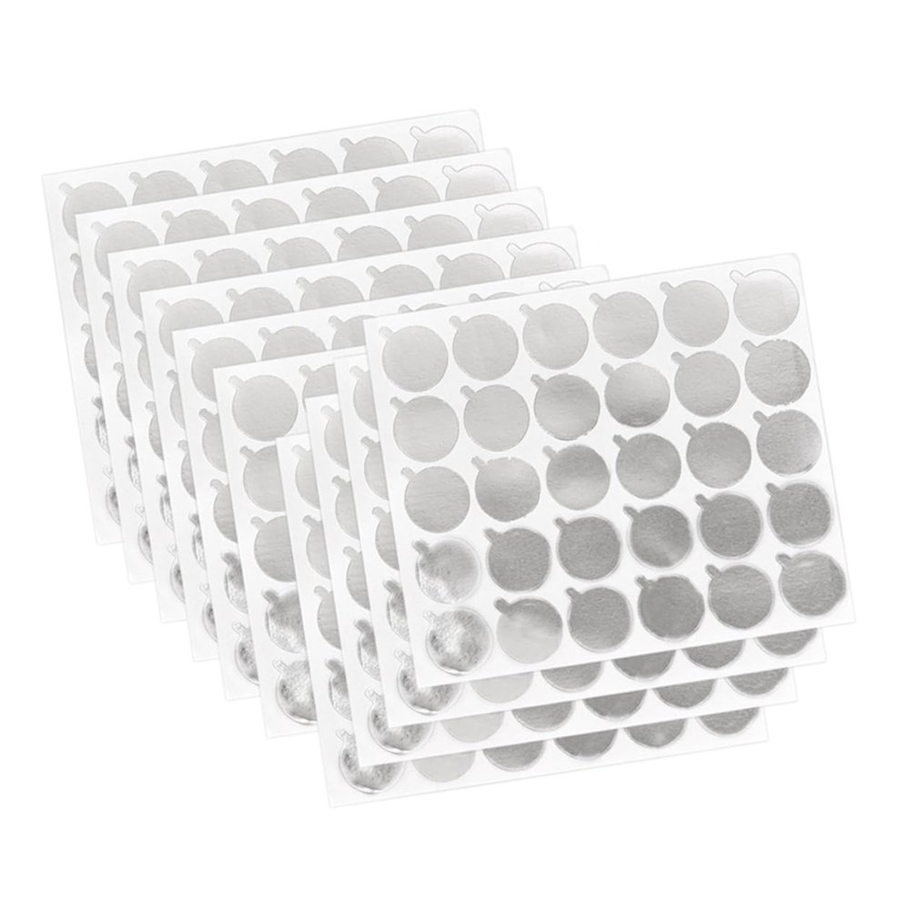FOMIYES 600pcs Eyelash Extension Glue Stickers Silver Grafting Adhesive Pads for Easy Application for Eyelash Extensions No Clean-up Required for Professionals and Home Use