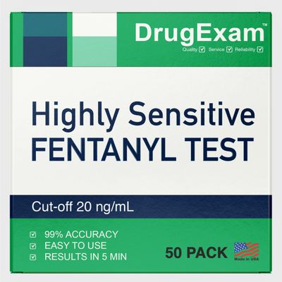 50 Pack - DrugExam Urine Drug Test Testing Strip. Testing for FYN 20 ng/mL. Highly Sensitive, Instant Results. Made in USA. (50)