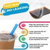 12 oz Clear Plastic Cups with Strawless-Sip-Lids, 25 Sets Disposable Cups Plastic Iced Coffee Cups, To Go Cups with Sip Through Lids for Smoothie, Milkshake, Cold Drinks for Party, Wedding, Event view 3