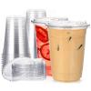 32 oz Clear Plastic Cups with Strawless-Sip-Lids, 25 Sets Disposable Cups Plastic Iced Coffee Cups, To Go Cup with Sip Through Lids for Smoothie, Milkshake, Cold Drinks for Party, Wedding, Event view 1