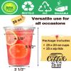 20 oz Clear Plastic Cups with Strawless-Sip-Lids, 25 Sets Disposable Cup Plastic Iced Coffee Cups, To Go Cup with Sip Through Lids for Smoothie, Milkshake, Cold Drinks for Party, Wedding, Event view 4