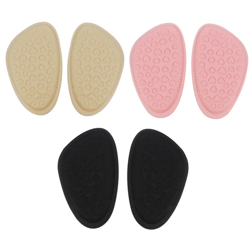 6pairs Cushion Pads for Women's High-Heeled Shoes Forefoot Insert Mesh Elastic Cloth Comfortable Feet Care