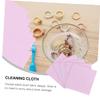 FOMIYES 100pcs Silver Wiping Cloth Cleaning Cloth Supply Glasses Cleaning Cloth Lens Clean Cloth Cleaning Cloth for Jewelry Phone Screen Cleaning Cloth Cloth for Glasses, 8.00X8.00X0.20CM, Pink view 3