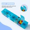 2 Pack Pill Box Weekly Pill Organizer Blue - Daily Pill Organizer, 7 Days One-Time-A-Day, Easy to Open Lids, Pop Up Compartments, Portable for Travels - Safe Material by December Springs view 2