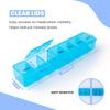2 Pack Pill Box Weekly Pill Organizer Blue - Daily Pill Organizer, 7 Days One-Time-A-Day, Easy to Open Lids, Pop Up Compartments, Portable for Travels - Safe Material by December Springs view 3