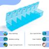 2 Pack Pill Box Weekly Pill Organizer Blue - Daily Pill Organizer, 7 Days One-Time-A-Day, Easy to Open Lids, Pop Up Compartments, Portable for Travels - Safe Material by December Springs view 4