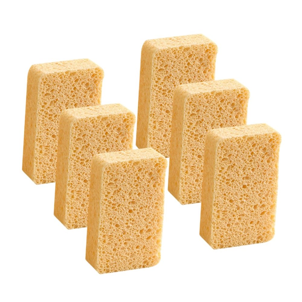 Cabilock 6pcs Reusable Cleaning Sponges Dish and Wok Sponge Multi-Functional Household Cleaning Dish Scrub Easy to Use