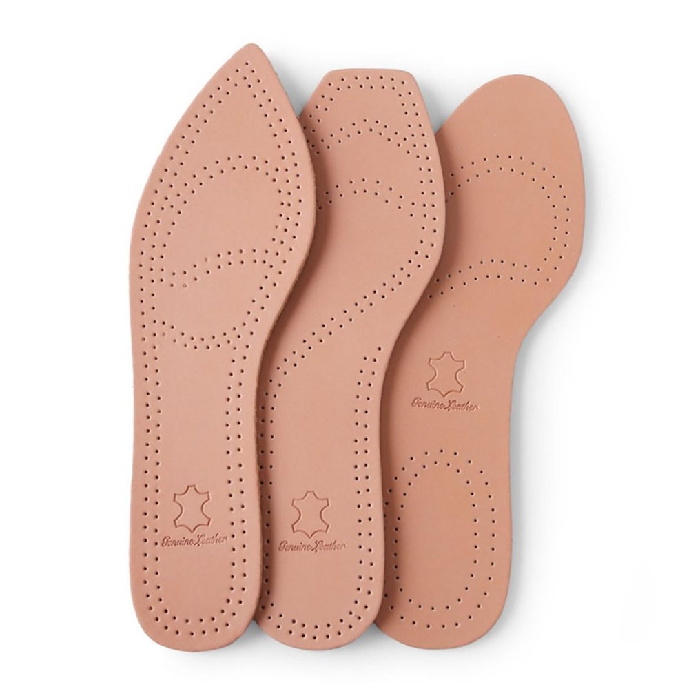 SOESFOUFU Leather Insoles for Women High Heel Flat Shoes Odor Eliminating Inserts Memory