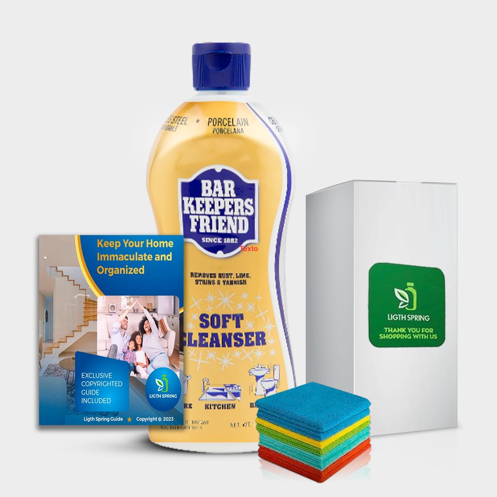 Friend Soft Cleanser 26oz, Soapless Formula, Microfiber Cleaning Cloths, Soft Absorbent Rag, Home, Kitchen, (12in.x12in) 1 un - Ligth&Spring Best Guide Keep Home Organized