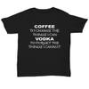 NineLife Basics Vodka Gifts for Women, Coffee Lovers Gifts, Funny Coffee T Shirts, Gifts for Mom, Gifts for Dad, Serenity Prayer Gifts, Vodka Lovers Gifts, Vodka Gift, X-Large, Black view 1